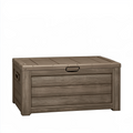 Coffre de rangement extérieur 120 x 60 x 60 cm en résine taupe avec couvercle
