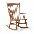 Fauteuil à bascule 70 x 90 x 110 cm en bois marron style traditionnel
