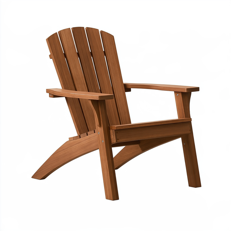 Fauteuil de jardin Adirondack 86 x 76 x 98 cm en bois brun avec accoudoirs