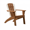 Fauteuil de jardin 78 x 85 x 100 cm en bois marron et blanc style Adirondack