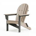 Fauteuil de jardin Adirondack 83 x 75 x 98 cm en plastique beige et anthracite avec accoudoirs